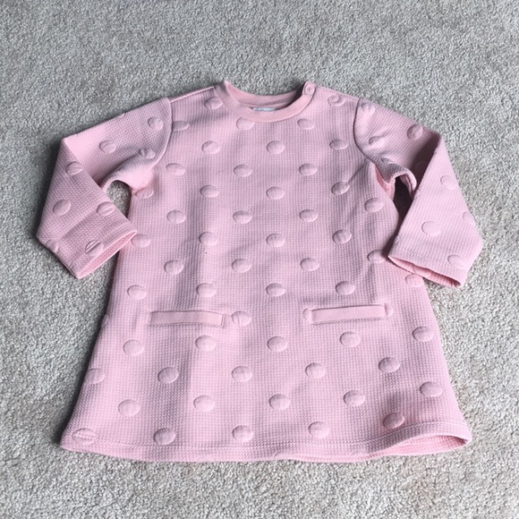 H&M Other - H&M Pink Polka Dot Long Sleeve Baby Dress 9-12